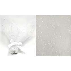 Τούλι δίχτυ λευκό με foam  29x29cm- 50τμχ