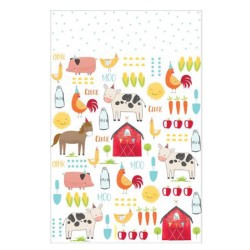 Τραπεζομάντηλο πλαστικό 1.37x2.43m - Σχέδιο ζώα Φάρμας