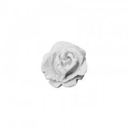 Τριανταφυλλάκι μικρό διακοσμητικό  λευκό χρώμα 2.5x2.5 cm-10τμχ