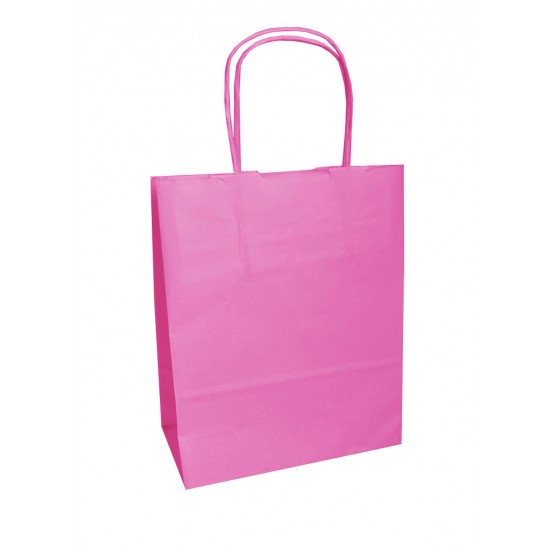Τσάντα - σακούλα χάρτινη φούξια 32x12x41 εκ.- στριφτή λαβή