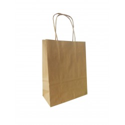 Τσάντα - σακούλα χάρτινη kraft - κραφτ  18x8x23 εκ.-  στριφτή λαβή