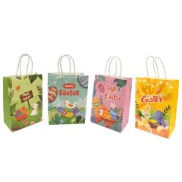 Τσάντα χάρτινη πασχαλινή 15x8x21cm -12τμχ