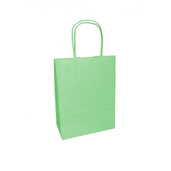 Τσάντα - σακούλα χάρτινη λαχανί 32x12x41 εκ.- στριφτή λαβή