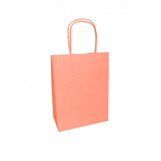 Τσάντα - σακούλα χάρτινη πορτοκαλι 25x12x30 εκ.- στριφτή λαβή