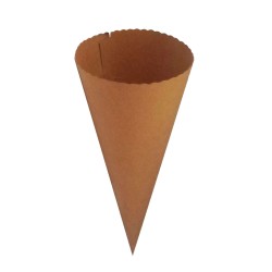 Χωνάκι χάρτινο 300gr 21x9cm kraft (κραφτ) 