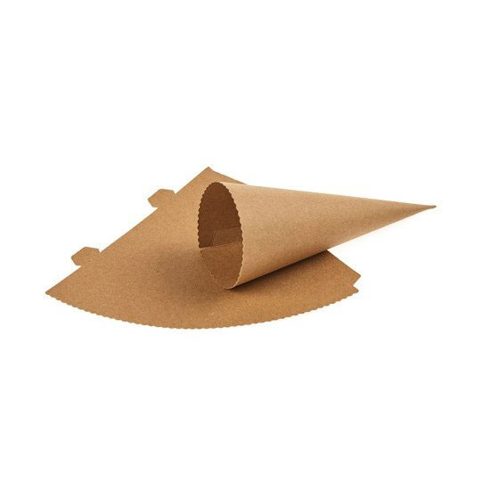 Χωνάκι χάρτινο 15x15cm kraft (κραφτ) Χωνάκι χάρτινο 15x15cm kraft (κραφτ)