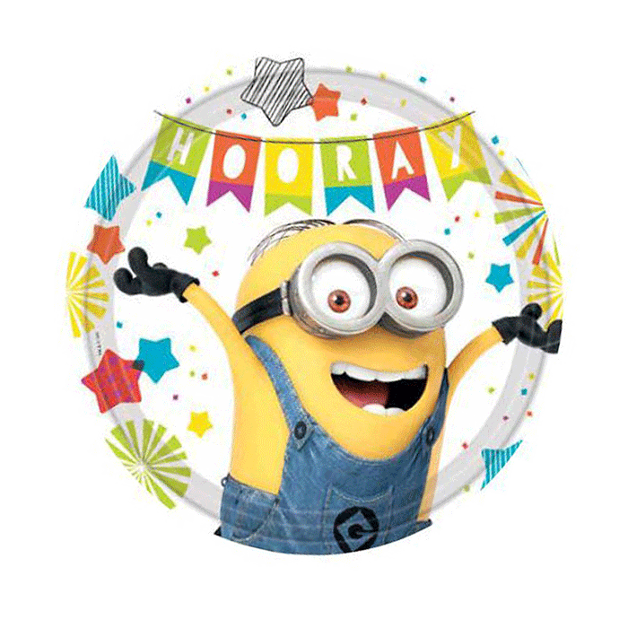 Πιάτο Party Minions 23 cm 8τμχ