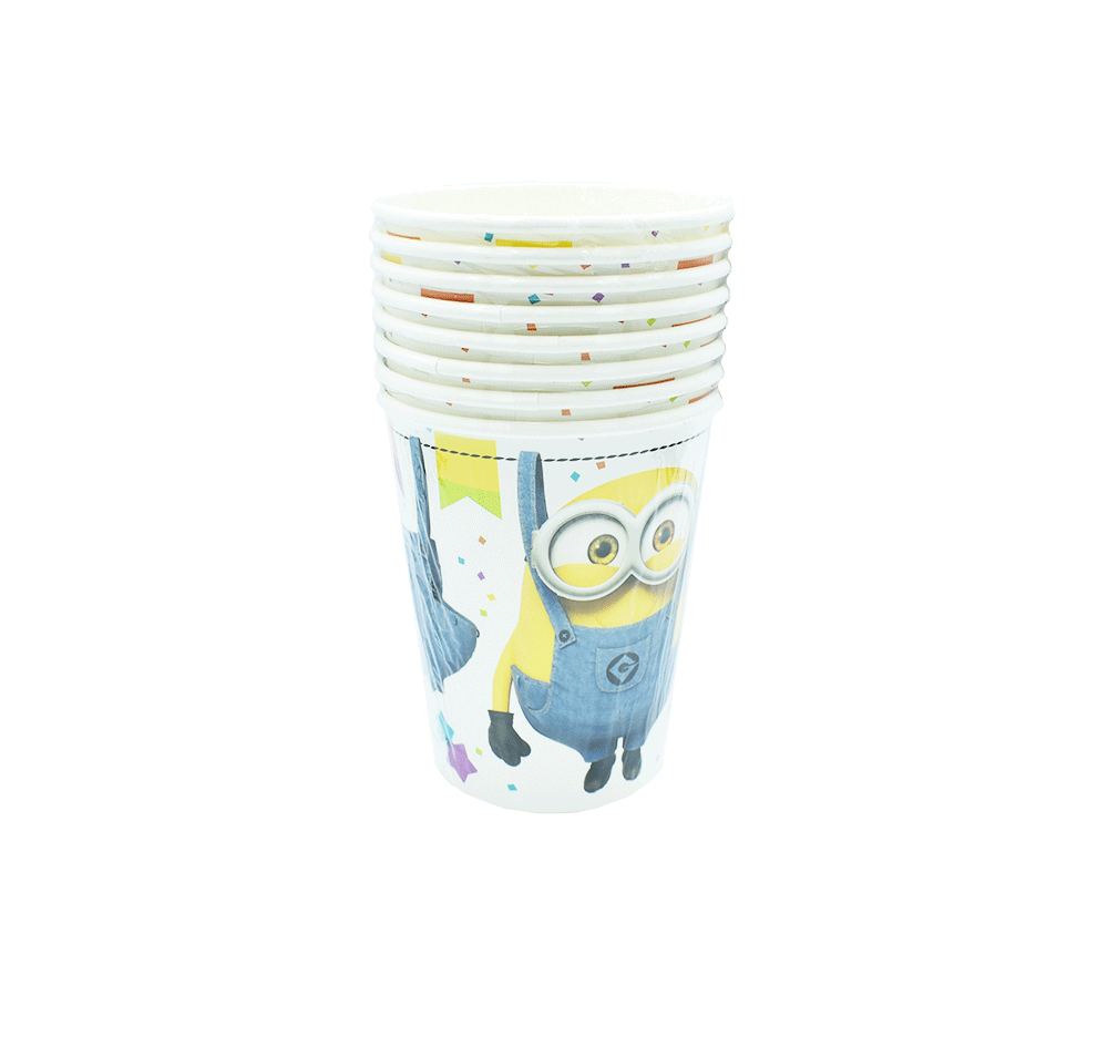 Ποτήρι Party Χάρτινο 250ml Minions 8 τμχ